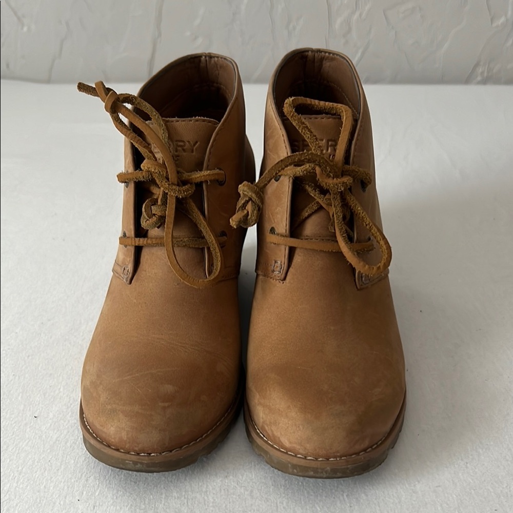 Sperry Tan Ankle Boots